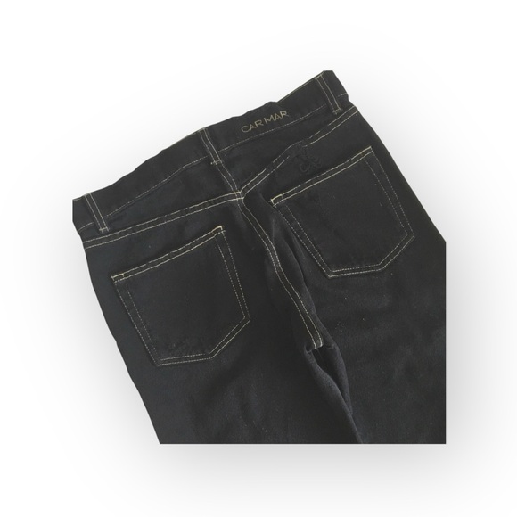 new LF Carmar ༄ Shredded Knee Destroyed Boyfriend Jeans ༄ Overdye Black ༄ 23 25 - Picture 12 of 16